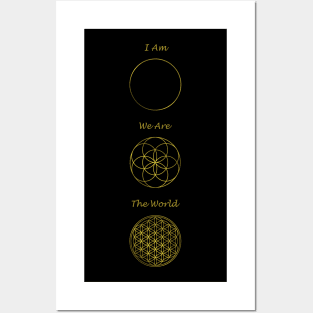 Sacred Geometry I, You and The World Posters and Art